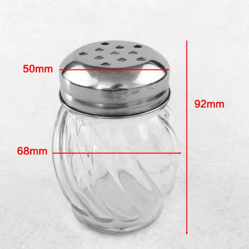 Axya Glass Seasoning Bottle Set for Kitchen, Barbecue & Pepper Flavor