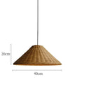 Axyaa Rattan Hand Knitted Suspension Pendant Lights for Dining Room Kitchen