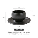 Axyaa Stone Ceramic Latte Mug Flower Decor Drinkware