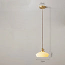 Axyaa Ceramic Brass Pendant Lights - Nordic Japanese Style Hanging Lamp