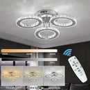 Axyaa Crystal Remote Control Ceiling Chandelier Pendant Light Fixture