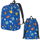 Axyaa Pokemoned Backpack - School Student Bookbag for Men and Women