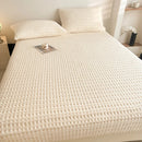Axyaa Coral Velvet Fitted Sheet - Winter Warm Mattress Cover - Single/Queen/King Size