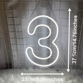 Axyaa Neon Numbers 0-9 Light Sign: Personalized Wall Art for Home Decor, Celebrations