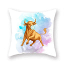 Axyaa Flower Head Cow Print Pillowcase 45x45cm