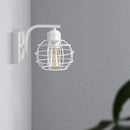 Axya Industrial Vintage LED Wall Light Iron Cage Sconce Indoor Lighting