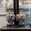 Axyaa Cloisonné Vases: Handmade Enamel Floral Decor Antique Chinese Porcelain Collectibles