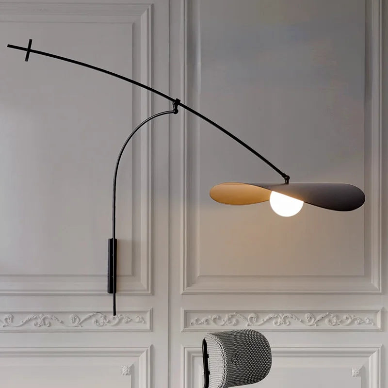 Axyaa Nordic Long Arm Wall Lamp for Living Room, Bedroom, and Study