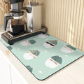 Axyaa Cartoon Pattern Kitchen Drying Mat - Non-Slip Table Coasters & Placemat