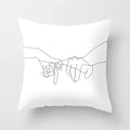 Axyaa Abstract Art Couple Portrait Pillow Cover 45X45CM