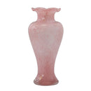 Luxury Pink Glass Vase with Floral Arrangement for Living Room by Axyaa