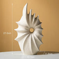 Axyaa Conch Shape Ceramic Vase for Home Decoration