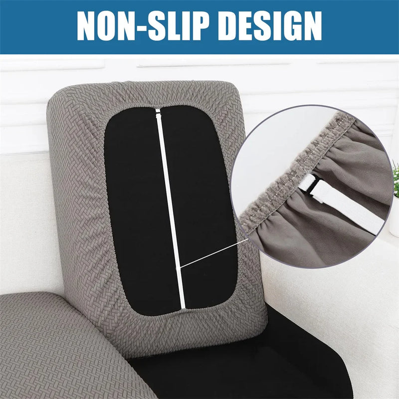 Axyaa Flocking Sofa Seat Cushion Cover Stretch Slipcover for Living Room Decor