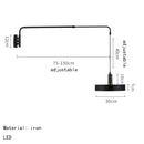 Axyaa Black Metal Wall Light: Adjustable Long Arm LED Bedside Reading Lamp