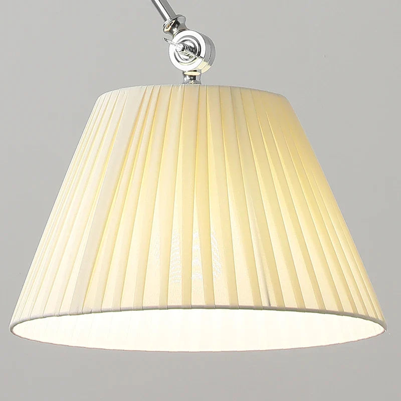Axyaa Nordic Rocker Arm Wall Lamp with Fabric Shade
