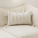 Axyaa Boho Chenille Geometric Lines Throw Pillow Cover - Set of Two