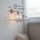 Axyaa Glass LED Wall Light with Pull Switch - Simple Night Lamp for Interior Lighting