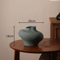 Axyaa Coarse Pottery Vase: Aesthetic Room Decor for Flowers, Plant Pot or Ornaments