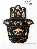 Axyaa Crystal Evil Eye Wall Shelf Multilayer Stone Holder Display Stand