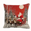 Axyaa Santa & Snowman Christmas Pillow Covers for Sofa Bedroom Car