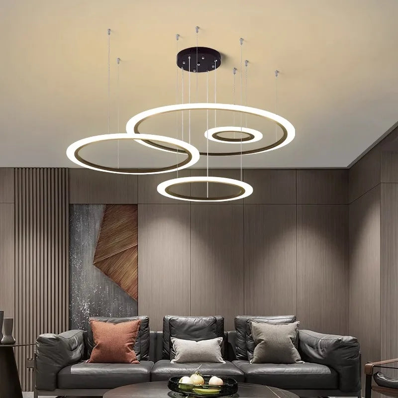 Axyaa Modern Pendant Light Chandelier for Dining Room and Ceiling, LED Indoor Decorative Lighting