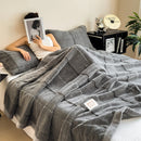 Soft Plush Blanket & Pillowcase Set Lightweight Warm Fleece Throws for Bed or Sofa by Axyaa