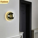 Axyaa Nordic LED Wall Lamp: Modern Circular Lighting for Bedroom, Living Room, Corridor, Staircase