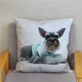 Axyaa Cute Schnauzer Print Pillowcase Cover