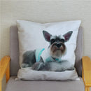 Axyaa Cute Schnauzer Print Pillowcase Cover