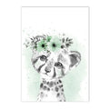 Axyaa Animal Lion Koala Green Wall Poster Nursery Art Prints Canvas Painting