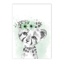Axyaa Animal Lion Koala Green Wall Poster Nursery Art Prints Canvas Painting