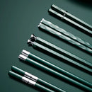 Axyaa Stainless Steel Alloy Chopsticks Set for Asian Cooking and Dining