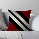 Axyaa Red Black Abstract Cushion Cover Plush Pillow for Home Decor