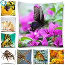 Axyaa Spider & Butterfly Print Decorative Pillow Case for Home Decor