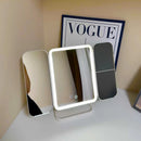 Axyaa Touch Screen Smart Mirror, LED Beauty Light, Foldable Portable Makeup Mirror