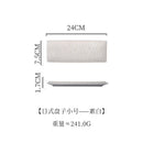Axyaa Ceramic Sushi Dish: Japanese Style Flat Plate, Rectangular Hotel Tableware