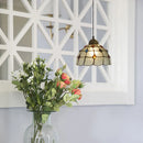Axyaa Stained Glass Pteris Pendant Lamp Chandelier for Dining Room & Bedroom