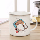 Milk Mocha Bear Enamel Cup - Axyaa Cute Animal Couple Gift