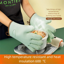 Axyaa Silicone Insulation Gloves: High Temp Resistant, Anti-Slip, for Kitchen, Baking, Microwave