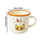 Axyaa Happy Bear Ceramic Coffee Mug, Cute Kawaii Design, Perfect Gift for Couples