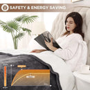 Axyaa Heated Electric Blanket Queen Size, 10 Heating Levels, 12H Auto Off