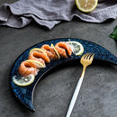 Axyaa Ceramic Moon Plate Sushi Dishes Set