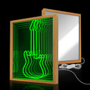 Axyaa 3D Cat Tunnel Neon Light Mirror Frame for Living Room Wall Art