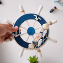 Axyaa Nautical Ship Wheel Wall Decor, Marine Themed Hangings for Coastal Style Home