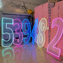Axyaa Neon Double Digit Acrylic Digital Light for Birthday Party
