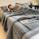 Soft Plush Blanket & Pillowcase Set Lightweight Warm Fleece Throws for Bed or Sofa by Axyaa