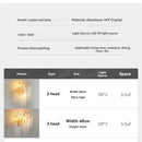 Axyaa Luxury Gold Crystal Wall Lamp for Living Room Bedroom Kitchen Stairs