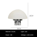 Axyaa Mushroom Milk White LED Table Lamp Retro Style Nordic Home Decor