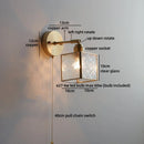 Axyaa Glass LED Wall Lamp for Shower Living Room Kitchen Bathroom Above Mirror