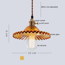Axyaa Retro Copper Glass LED Pendant Light for Bedroom & Dining Room